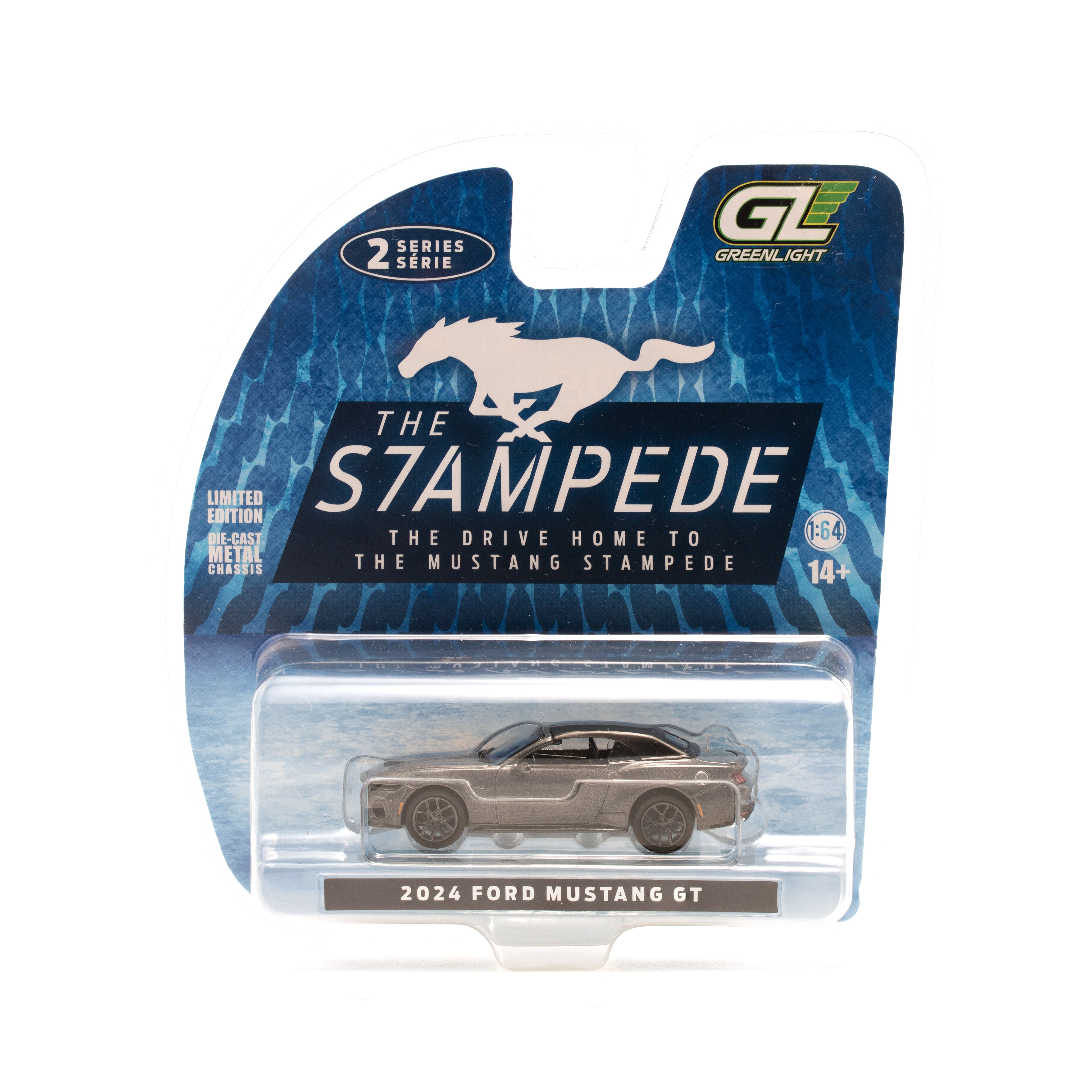 Ford Mustang GT 5.0 Convertible 2024 *The Mustang Stampede Series 2* dark matter gray 1:64 Greenlight