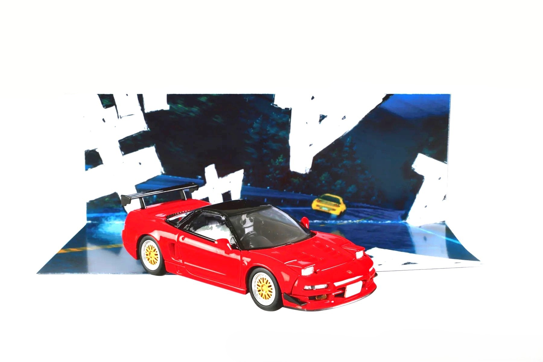Honda NSX *INITIAL D* Go Hojo vs Keisuke Takahashi red 1:64 Hobby Japan