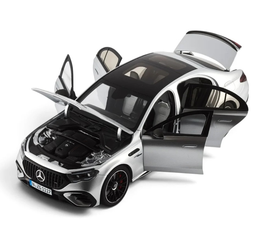 Mercedes-AMG E 53 Hybrid 4Matic+ hightech silver 1:18 NZG