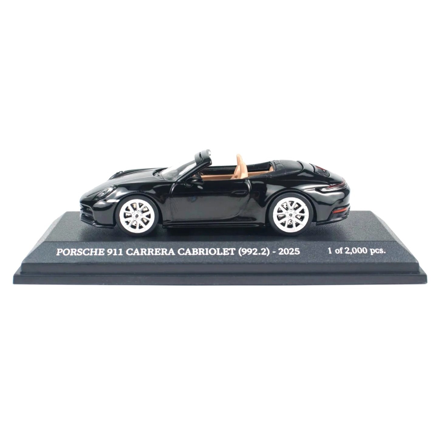 Porsche 911 (992.2) Carrera Cabriolet 2025 black 1:64 Minichamps