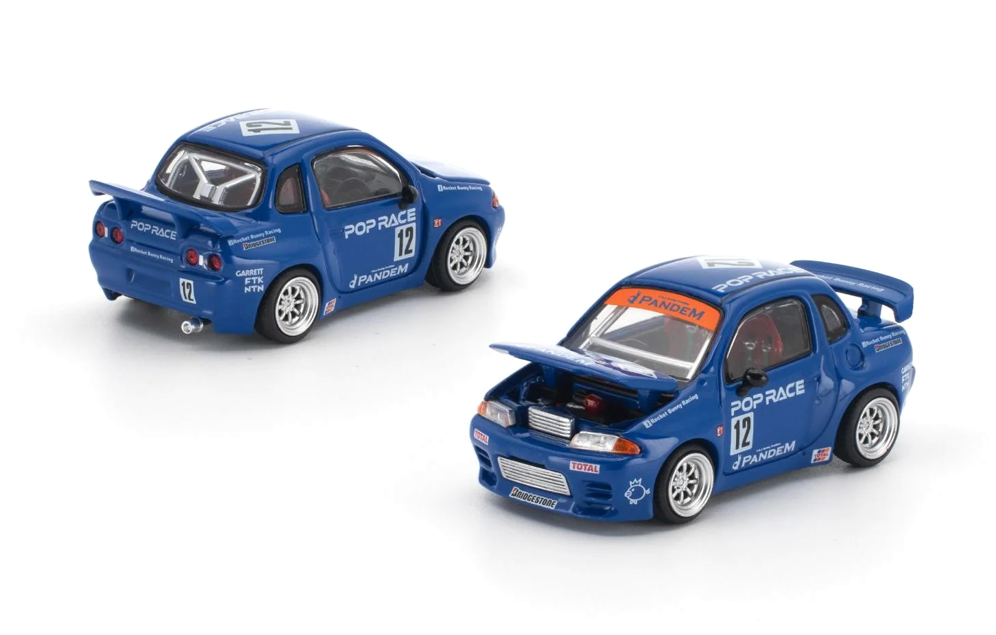Nissan Pandem QR32 blue 1:64 Pop Race Limited