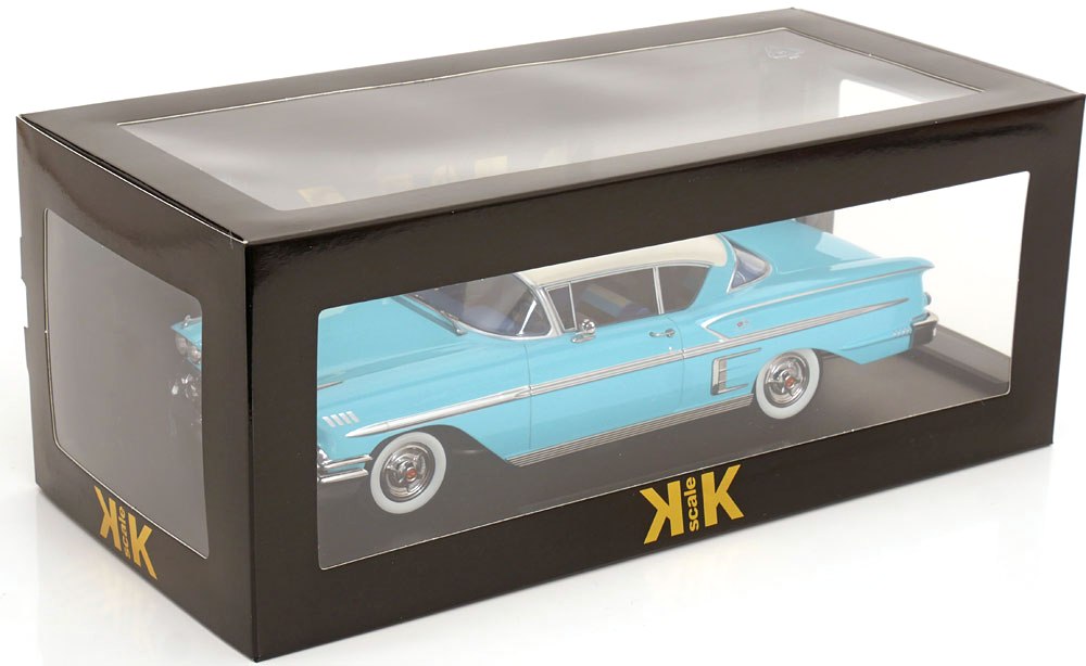 Chevrolet Bel Air Impala Coupe 1958 turquoise/cream 1:18 KK Scale