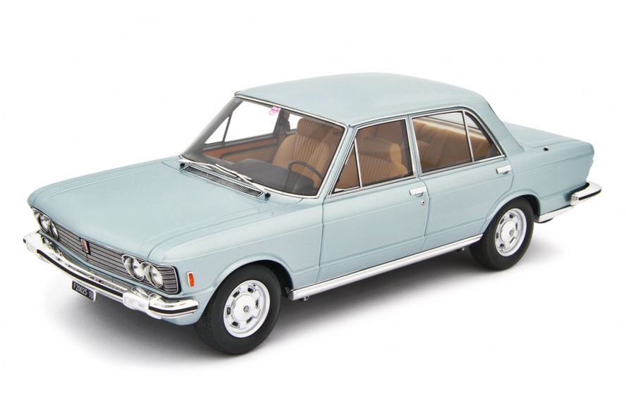 Fiat 130 Berlina 1971 light blue metallic 1:18 Laudoracing Model
