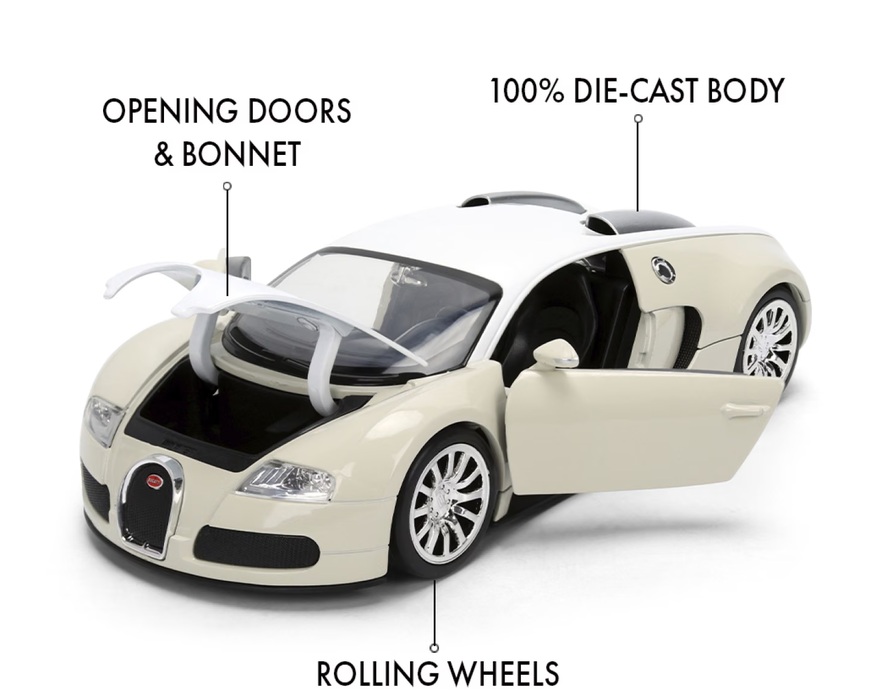 Bugatti Veyron Fast & Furious 2011 white/beige 1:24 Jada Toys