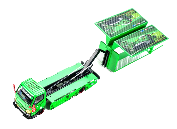 Custom Box Truck *Rexy* green 1:64 Mega Gear