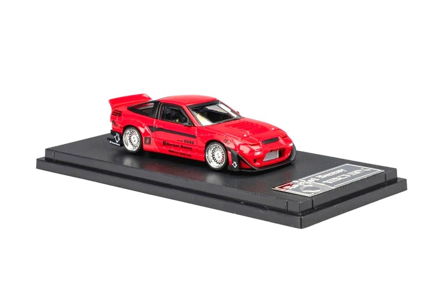 Nissan 180SX *Rocket Bunny* metallic red 1:64 Microturbo