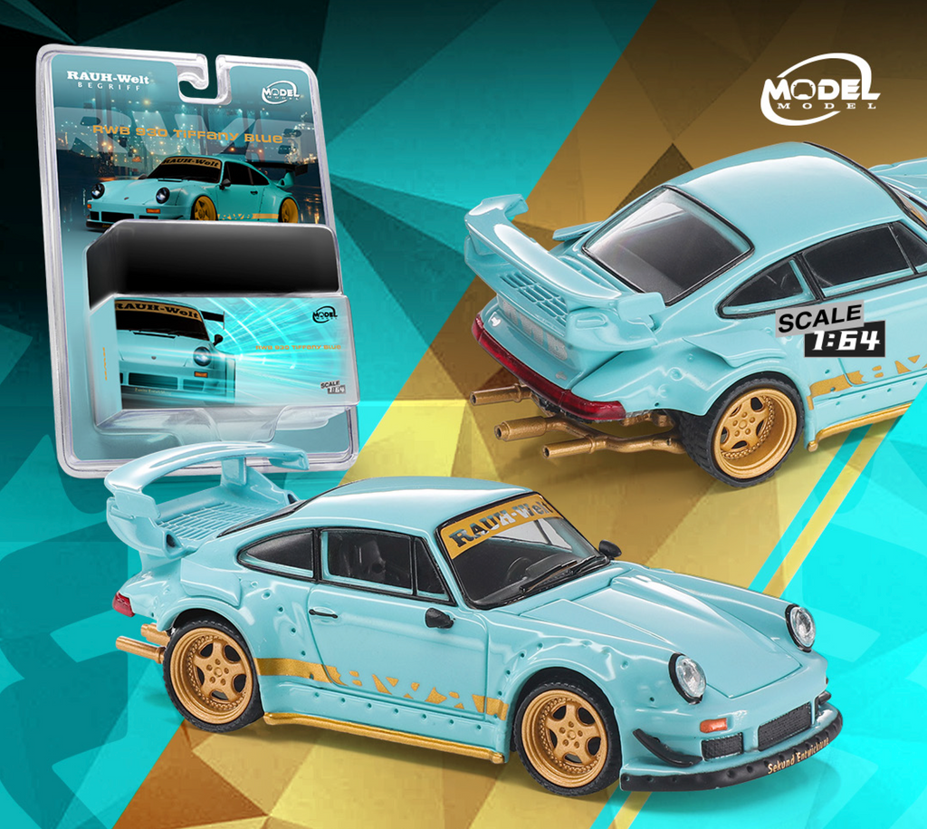 Porsche RWB 930 tiffany blue 1:64 ModelModel