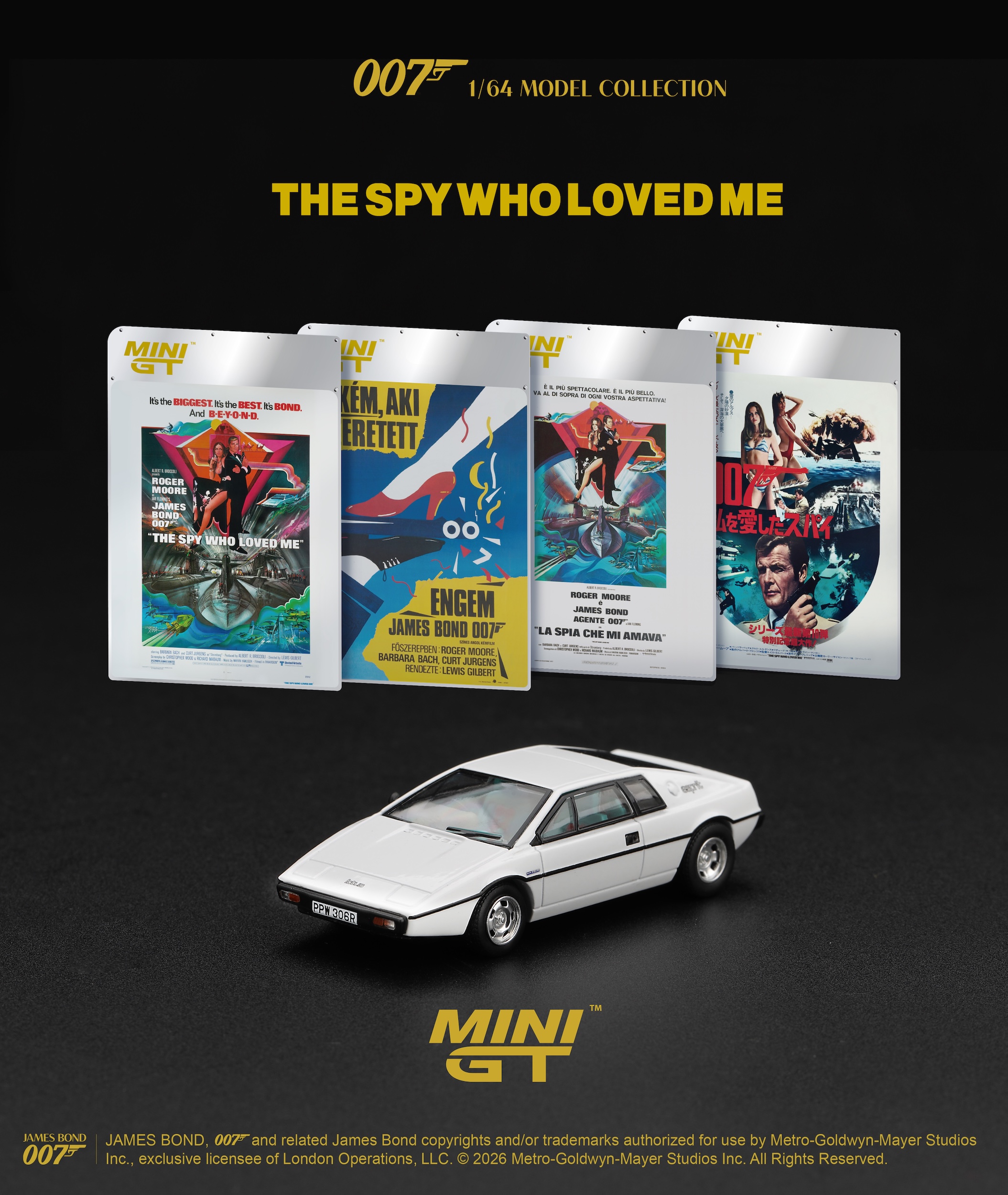 Lotus Esprit S1 *The Spy Who Loved Me* 1977 English Blister Packaging 1:64 Mini GT