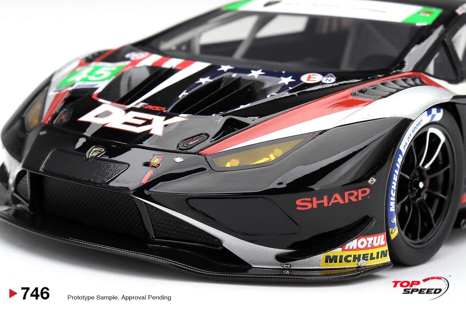 Lamborghini Huracan GT3 EVO2 #45 Formal/ Hindman/ Doyle Dex Wayne Taylor Racing Laguna Seca Class Winner 2026 1:18 TopSpeed Models