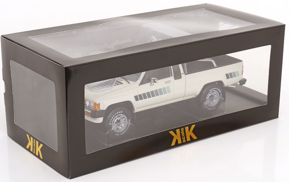 Toyota Hilux Xtra Cab 4x4 1985 white 1:18 KK Scale