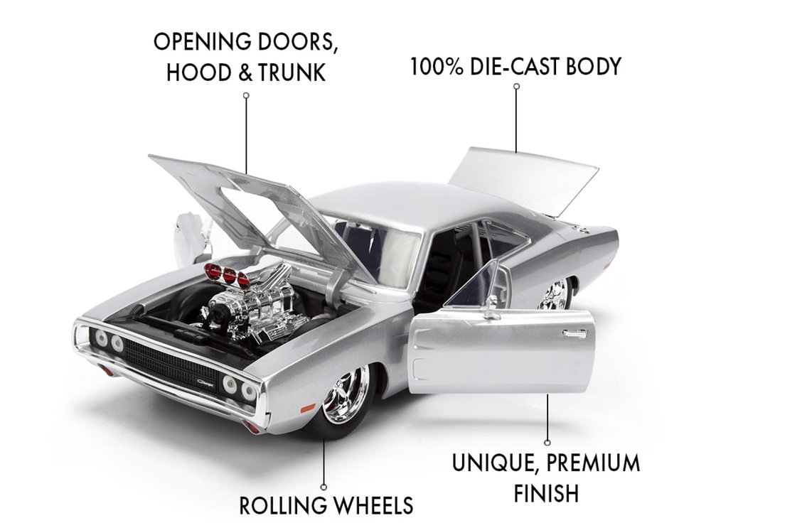 Dodge Charger *Fast & Furious* 1970 silver 1:24 Jada Toys