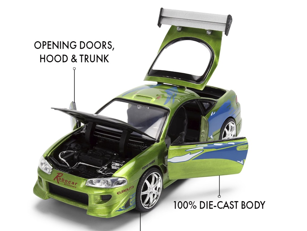 Mitsubishi Eclipse *Fast & Furious* 1995 green 1:24 Jada Toys