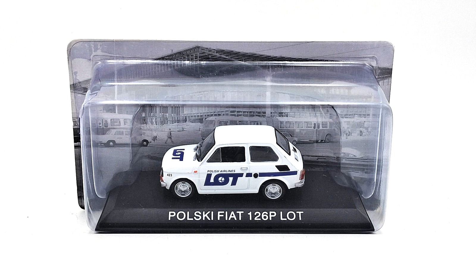 Polski Fiat 126P 1973 LOT Polish Airlines 1:43 Altaya