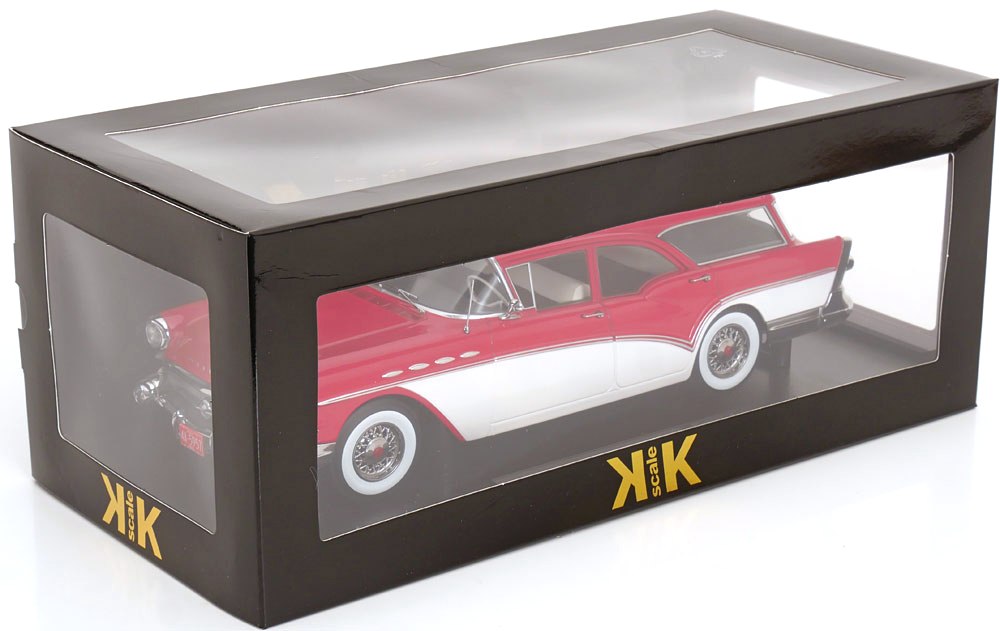 Buick Special Estate Wagon 1957 red/white 1:18 KK Scale