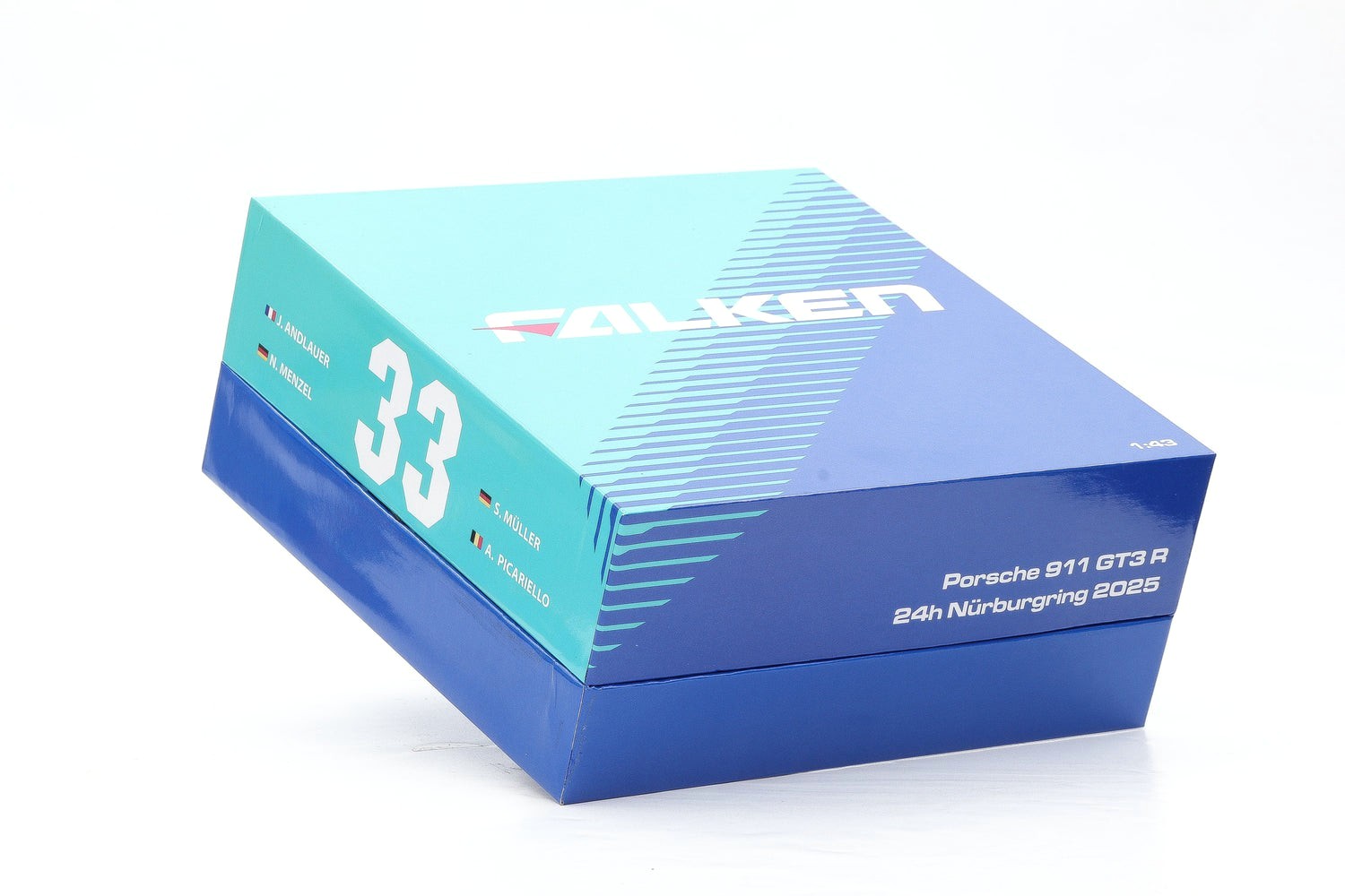 2 Cars Set: Porsche 911 GT3 R Falken Motorsports #44 + #33 24H Nürburgring 2025 1:43 Ixo Models