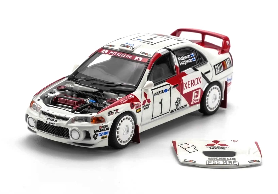 Mitsubishi Lancer Evolution IV GSR #1 Mäkinen/ Harjanne Winner Rally Finland 1997 1:64 Motorhelix