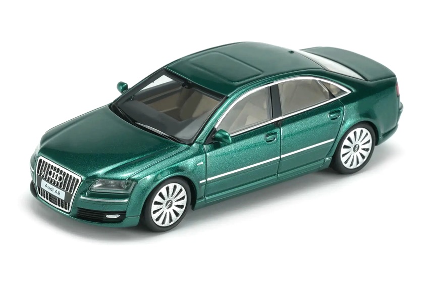 Audi A8 D3 2008 green metallic 1:64 Motorhelix 