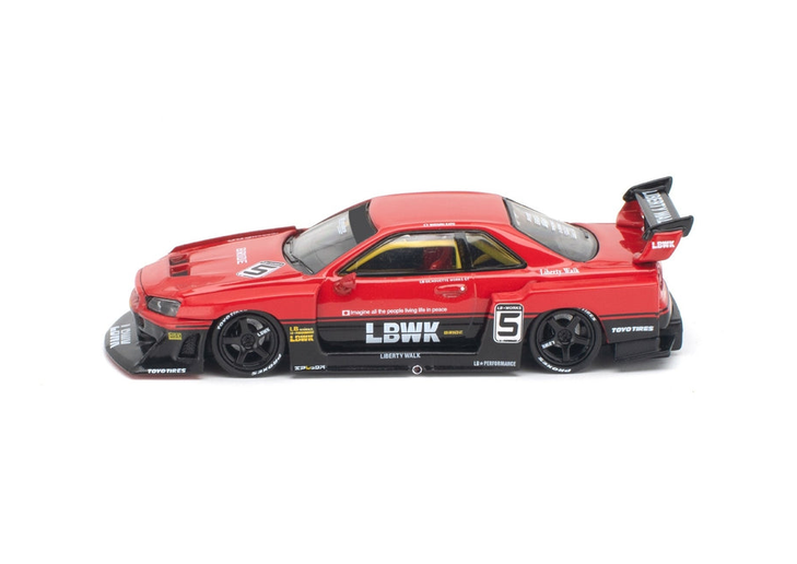 Nissan LB-ER34 Super Silhouette red 1:64 Pop Race Limited