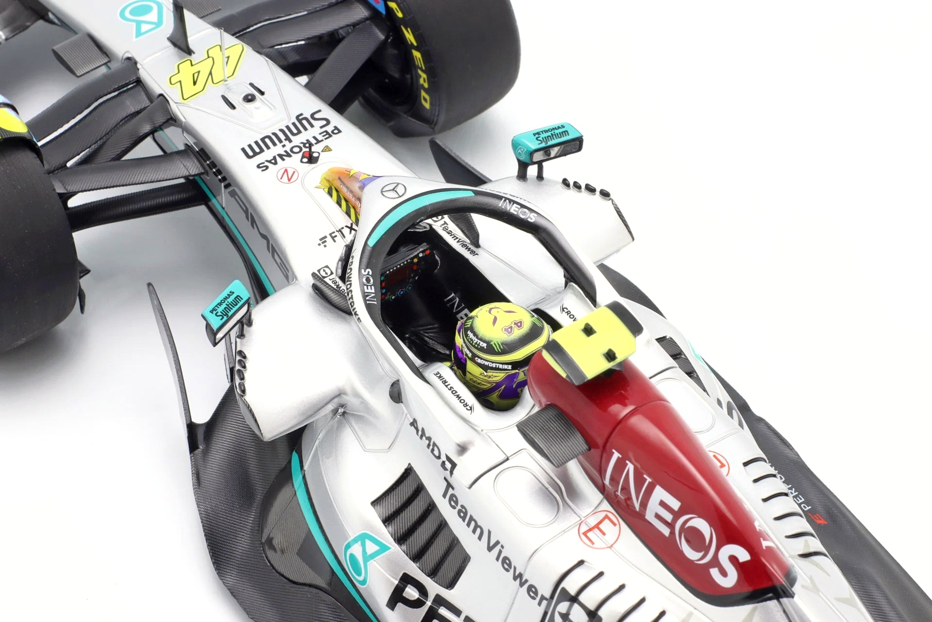 Mercedes-AMG Petronas F1 Team F1 W13 E Performance #44 L.Hamilton Miami GP 2022 1:18 Minichamps