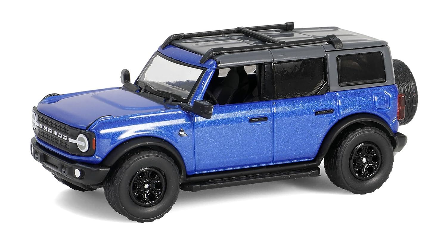 Ford Bronco Black Diamond 2021 With Utility Trailer And Motorcycle *Hitch & Tow Series 32* 1:64 Greenlight