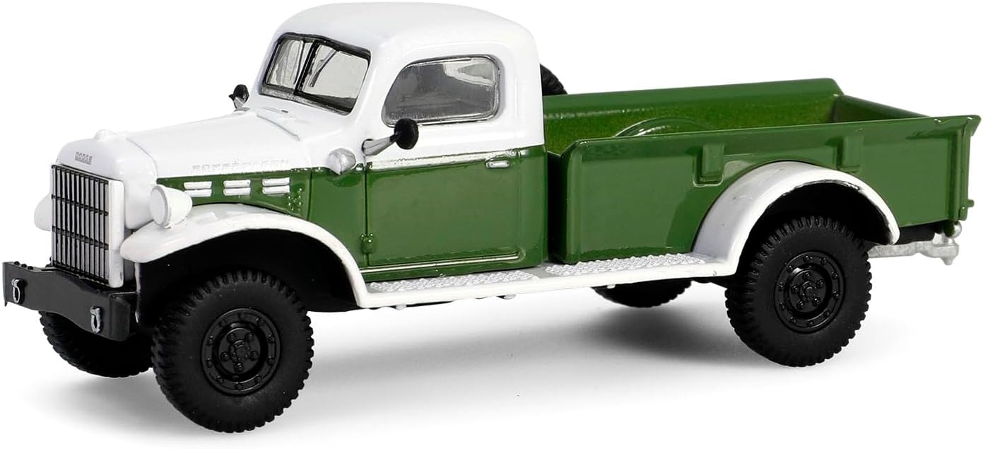 Dodge Power Wagon 1950 With ¼ Ton Cargo Trailer *Hitch & Tow Series 32* green/white 1:64 Greenlight