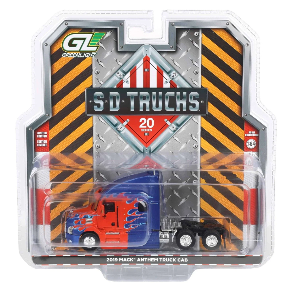 Mack Anthem Truck Cab 2018 *S.D. Trucks Series 20* red/blue 1:64 Greenlight