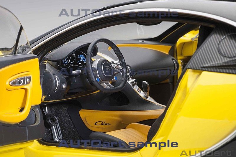 Bugatti Chiron 2017 jaune molsheim yellow/nocturne black 1:18 AUTOart