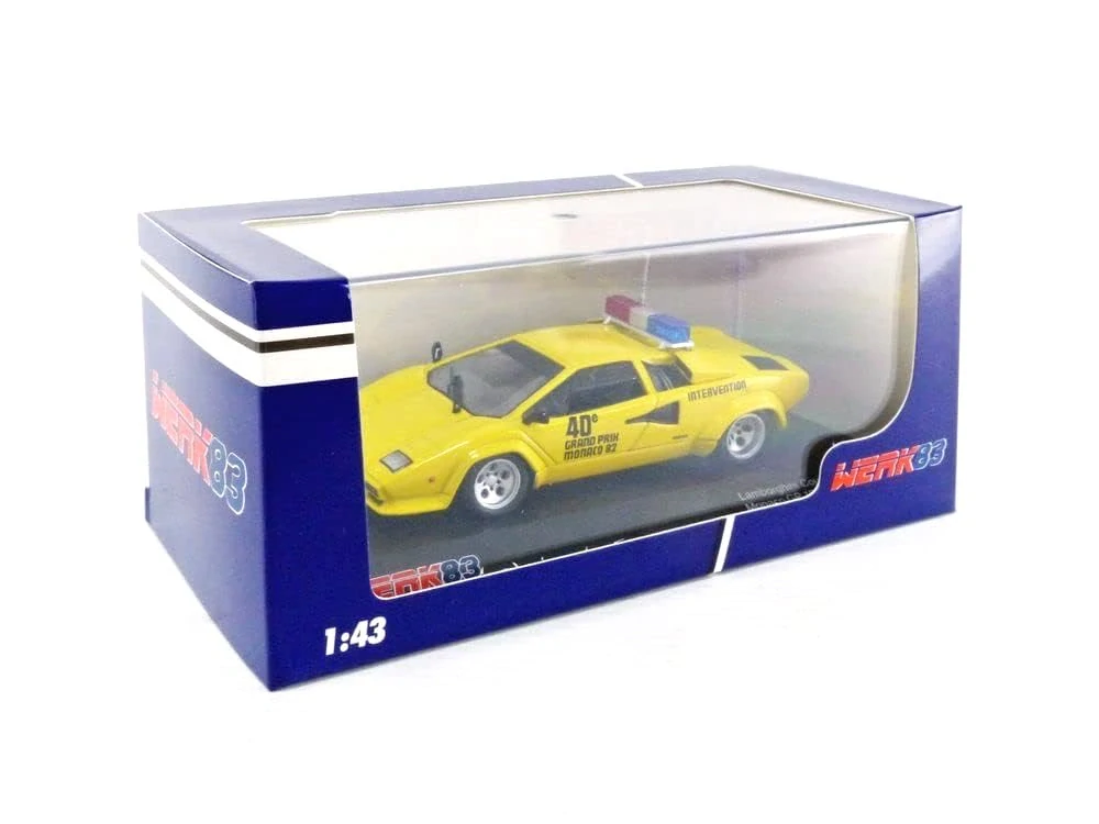 Lamborghini Countach Safety Car Monaco GP Formula 1 1982 yellow 1:43 Werk83