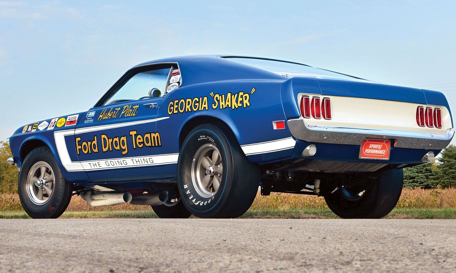 Ford Drag Team Mustang *Hubert Platt Georgia Shaker* 1969 blue/white 1:18 Acme Diecast