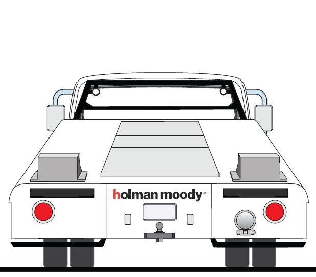 Ford F-350 Ramp Truck *Holman Moody Racing* white/red 1:18 Acme Diecast