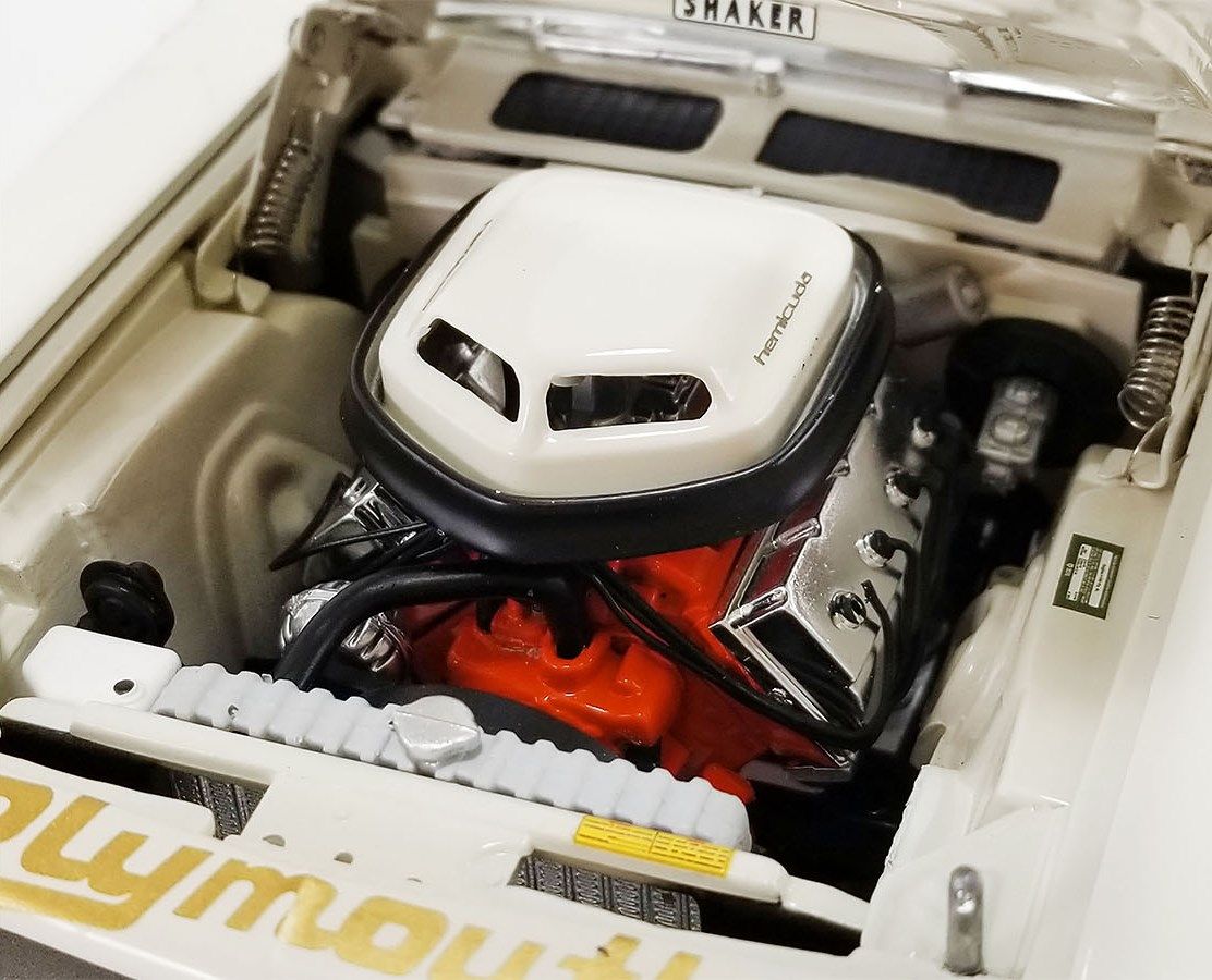 Plymouth Cuda Super Stock *Ramchargers 1970 white/red 1:18 Acme Diecast