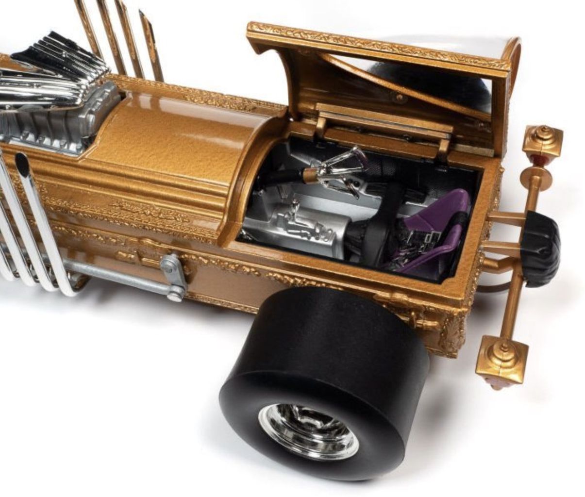 The Munsters Drag-u-la with Butch Patrick Signature 1:18 Auto World