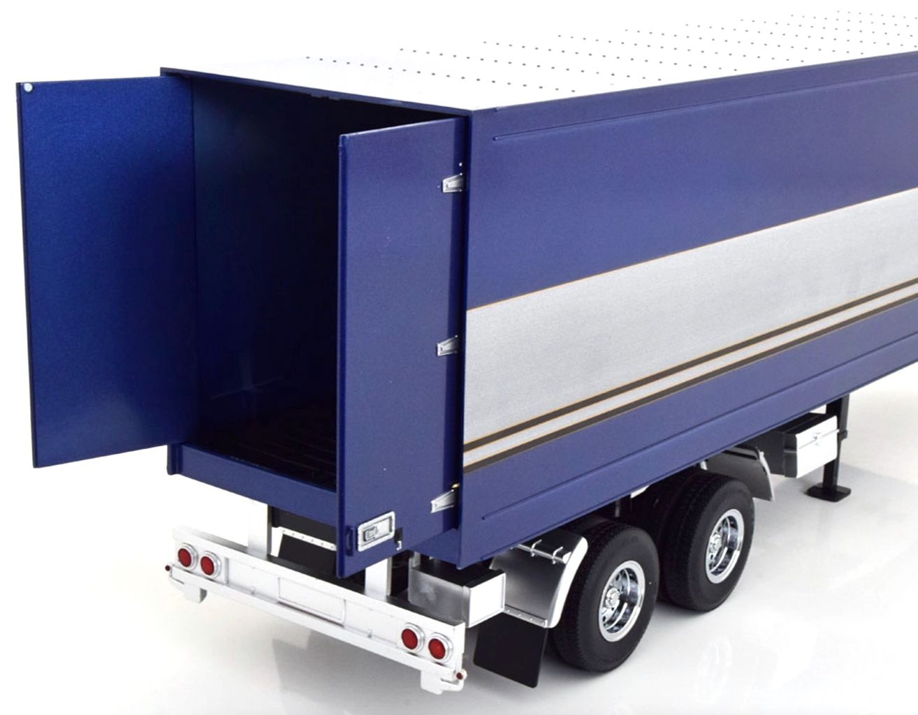 Trailer for Truck Rimorchio blue/silver 1:18 Road Kings
