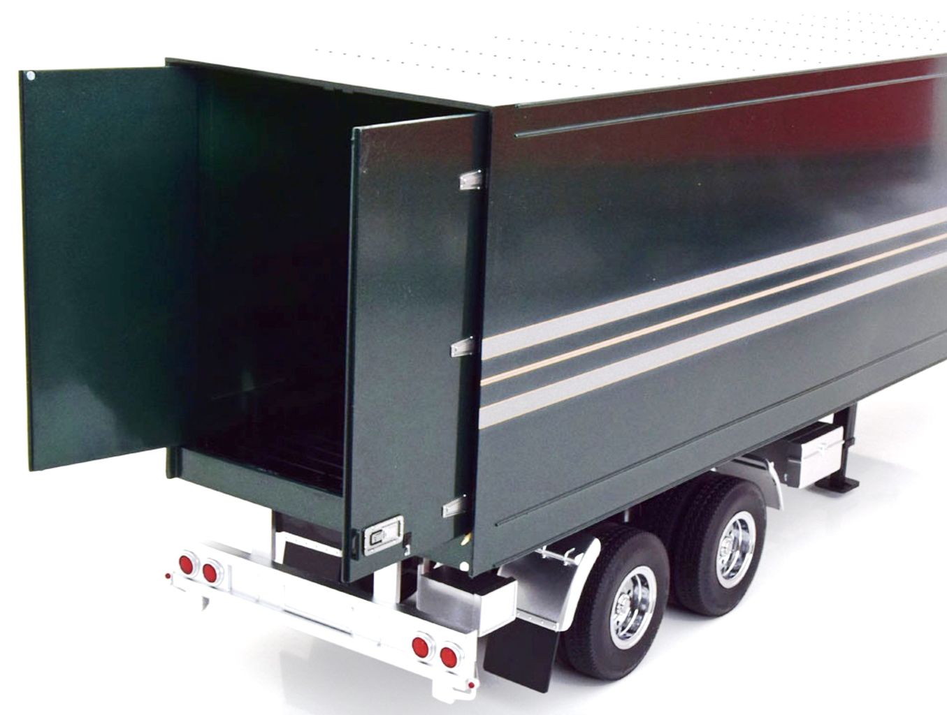Trailer for Truck Rimorchio green/silver metallic 1:18 Road Kings