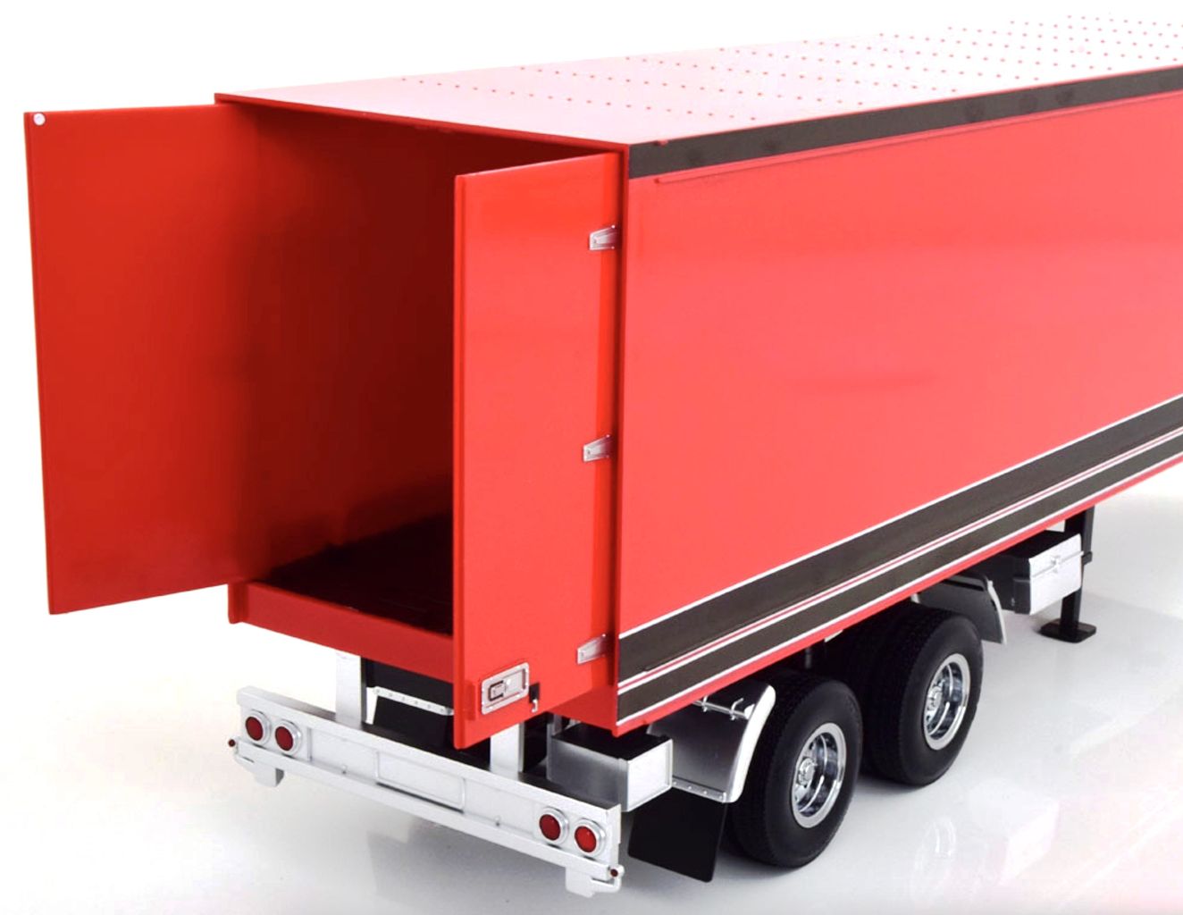 Trailer for Truck Rimorchio red/black 1:18 Road Kings