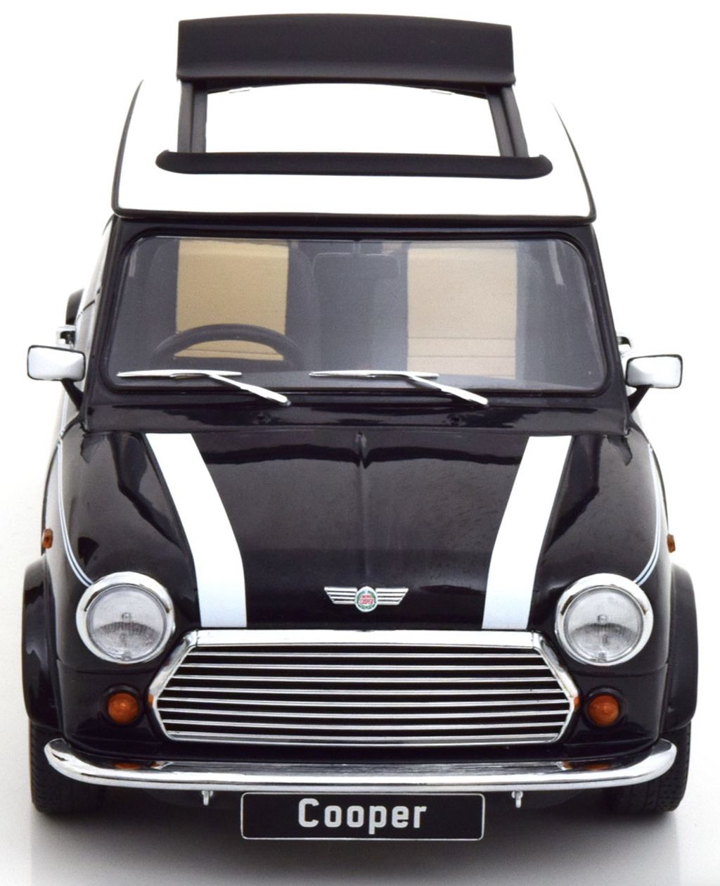 Mini Cooper Sunroof RHD 1992 black/white 1:12 KK Scale