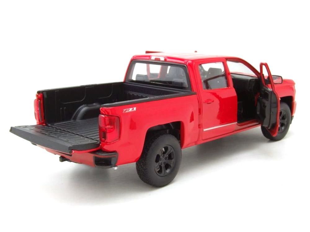 Chevrolet Silverado 2017 red 1:24 Welly