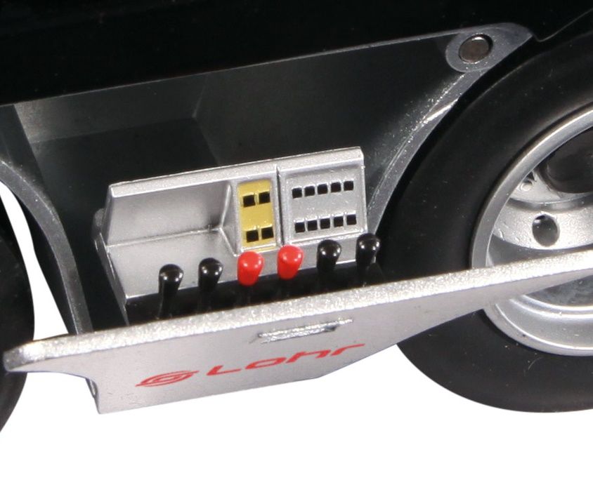 Mercedes-Benz Actros 4x2 GigaSpace blue with stripes + Lohr Autotransporter 1:18 NZG