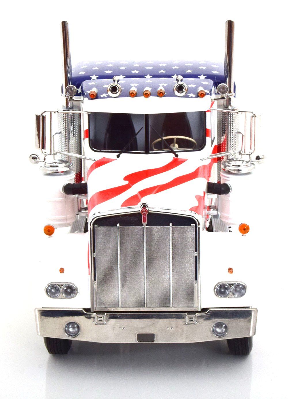 Kenworth W900 Tractor Truck Stars & Stripes Livery 3-Assi 1989 white/blue/red 1:18 Road Kings