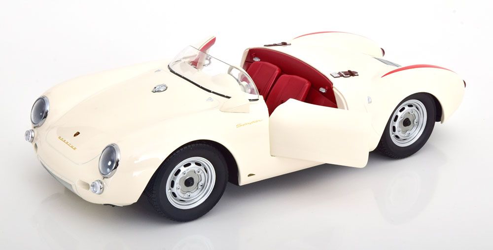 Porsche 550A Spider 1953 white/red 1:12 KK Scale