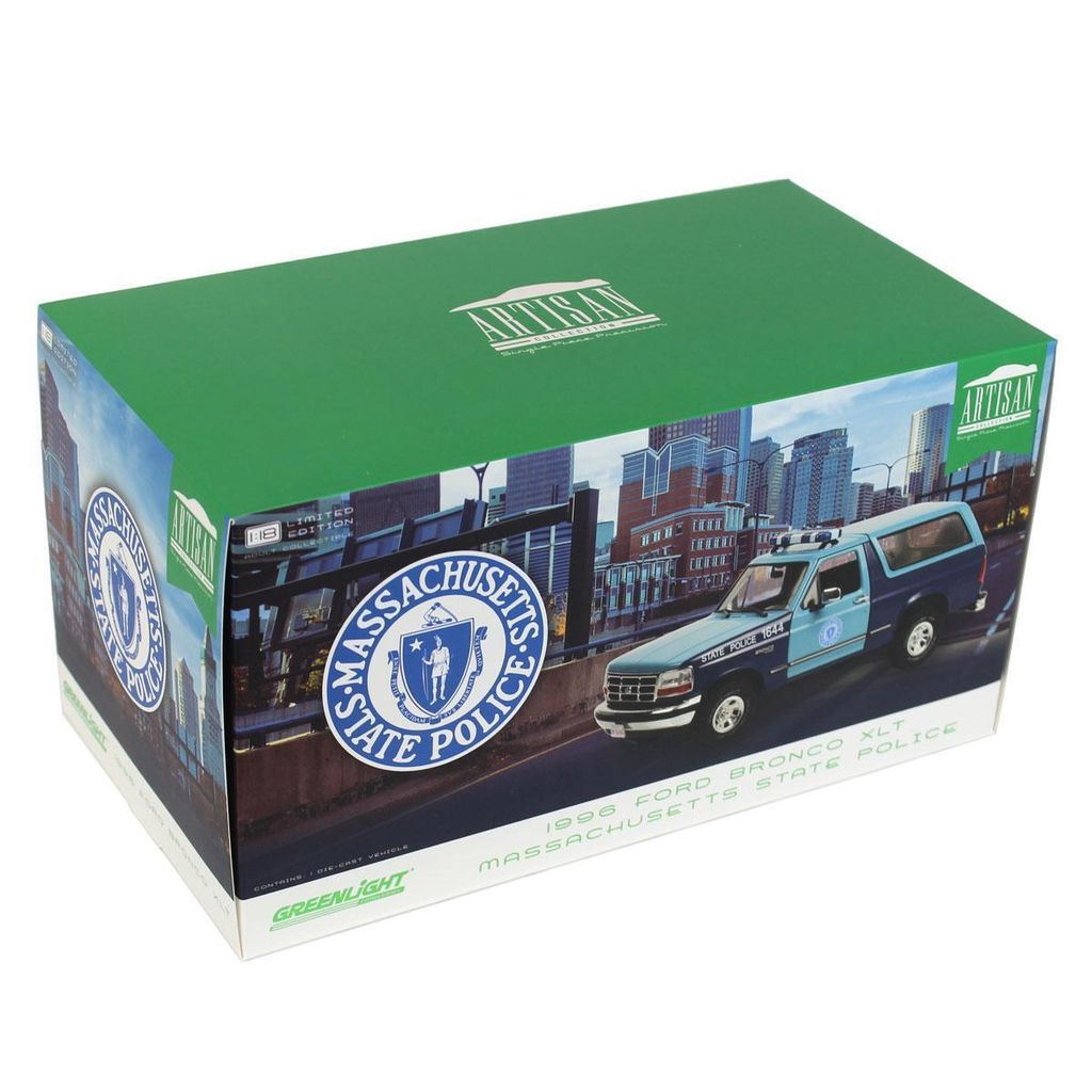 Ford Bronco XLT Massachusetts State Police 1996 1:18 Greenlight
