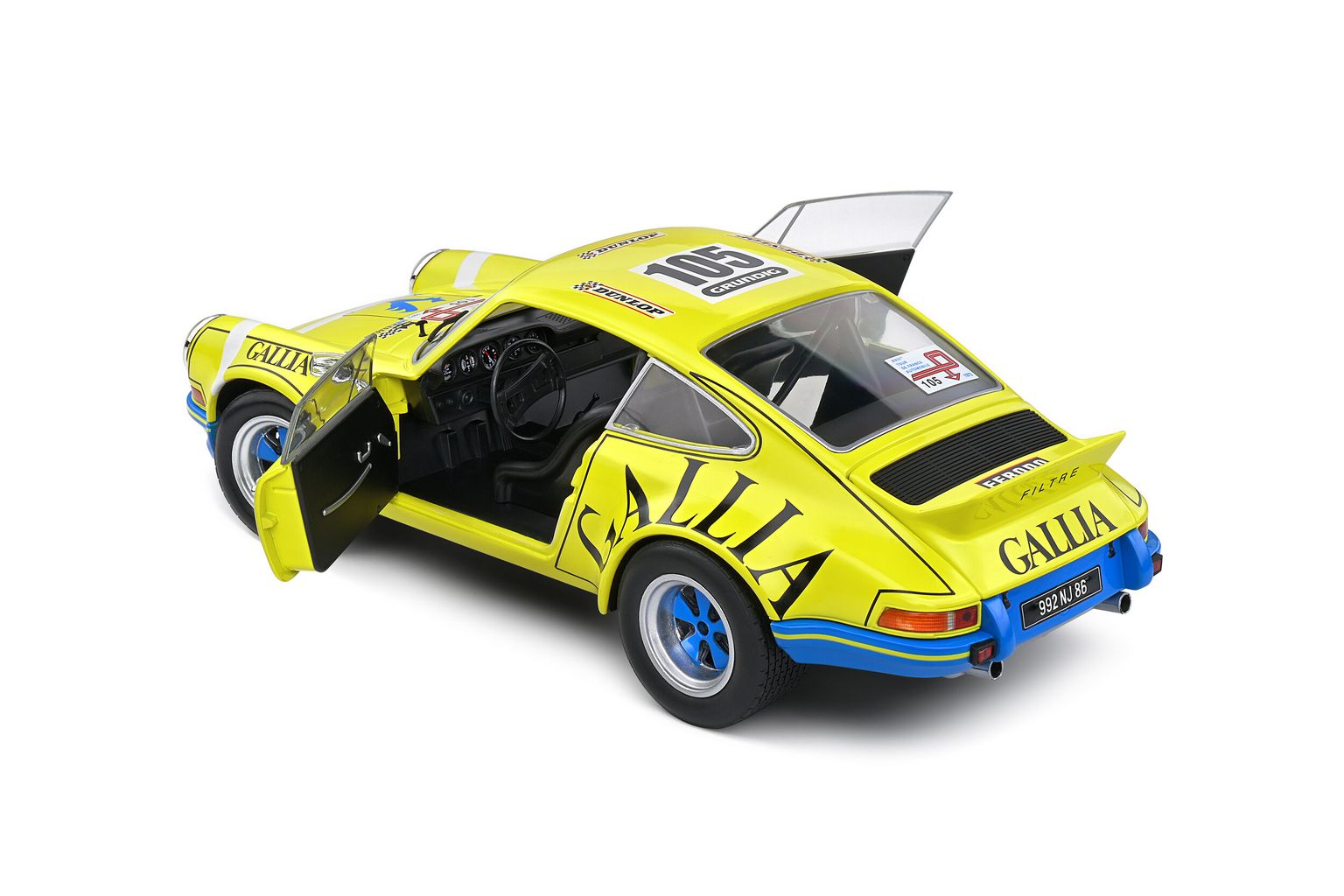 Porsche 911 Carrera RS Coupe 2.7 #105 Lafosse/Angoulet Rally Tour de France 1973 1:18 Solido