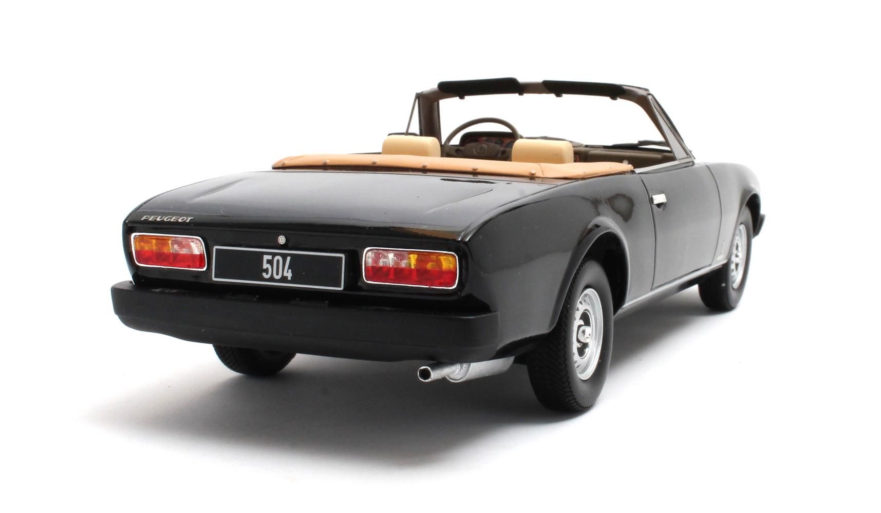 Peugeot 504 Cabriolet Open 1983 black 1:18 Cult Scale Models