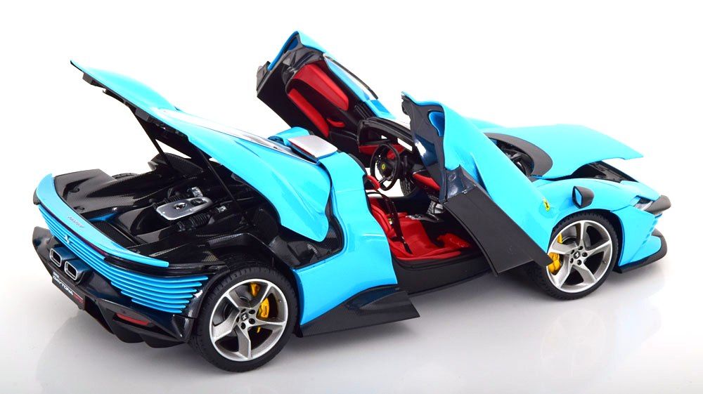 Ferrari Daytona SP3 Closed Roof 2022 baby blue 1:18 Bburago