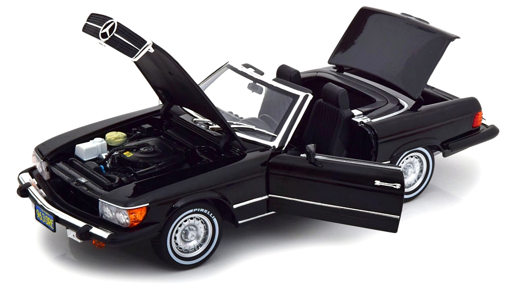 Mercedes-Benz SL R107 US Version American Gigolo 1979 black 1:18 Norev