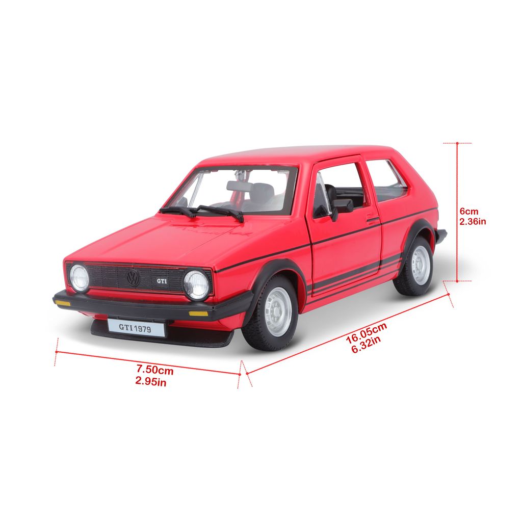 Volkswagen Golf MKI 1979 red 1:24 Bburago