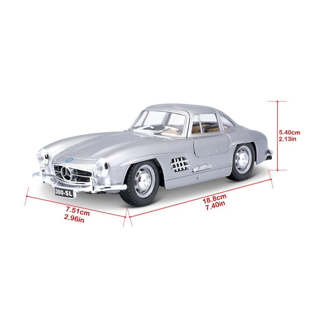 Mercedes-Benz 300 SL 1954 silver 1:24 Bburago