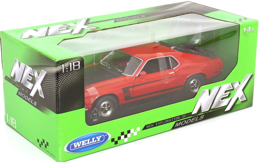 Ford Mustang Boss302 1969 red 1:18 Welly