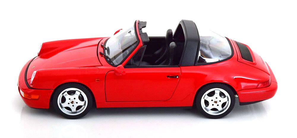 Porsche 911 (964) Carrera 4 Targa 1990 red 1:18 Norev