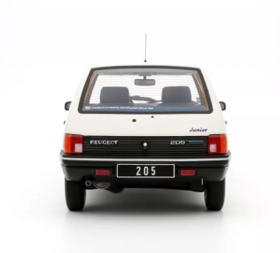 Peugeot 205 Junior 1988 Blanc Meije POWT 1:18 OttOmobile